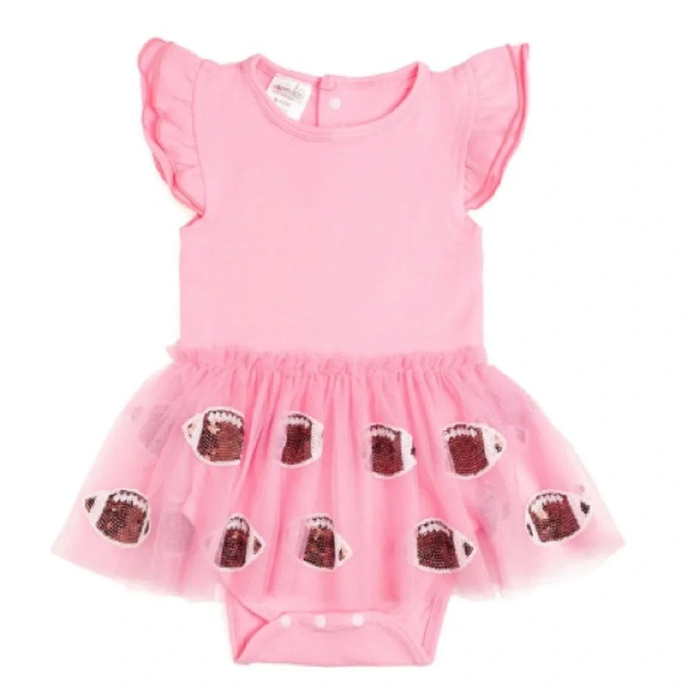 Sweet Wink Football Sequin Tutu Bodysuit Dress 0-3 3-6 12-18 months